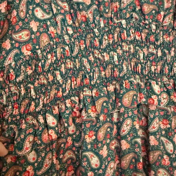 Doen XL Cecily Dress in Teal Canterbury Paisley EUC - Picture 8 of 8